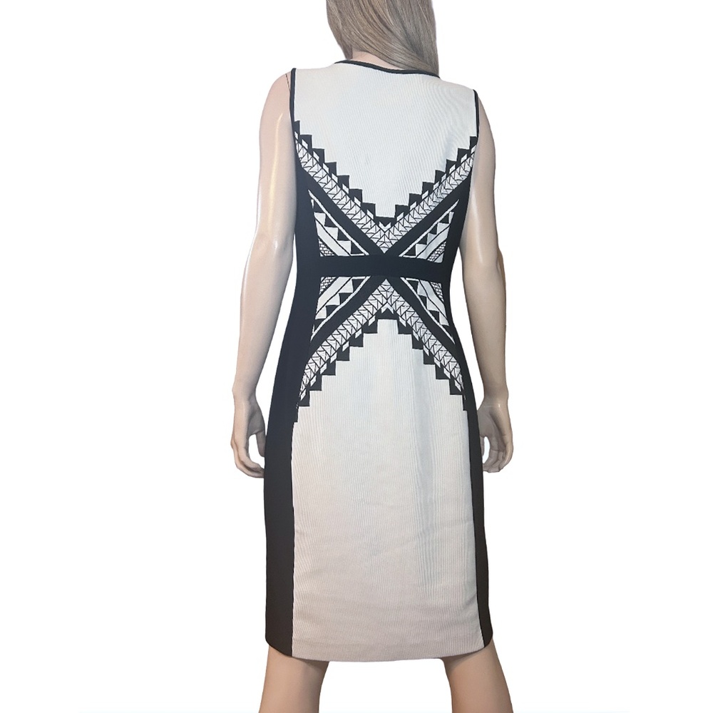 Joseph Ribkoff Dress Graphic Tribal Geometric Tank Sheath Made in Canada - Picture 9 of 16